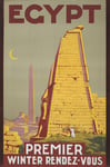 TW95 Vintage 1940's Egypt Winter Rendezvous Egyptian Travel Poster Re-Print - A2+ (610 x 432mm) 24" x 17"