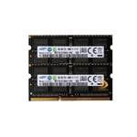 16GB Samsung 2x 8GB 2RX8 DDR3 1600MHz PC3L-12800S SODIMM Laptop RAM Memory 1.35V