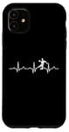 Coque pour iPhone 11 Handball Ballon de handball Cardiogram Joueuse de handball