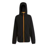 Regatta Mens Navigate Full Zip Fleece Jacket (Black/Orange Pop) material_Synthetic - Size Medium