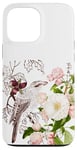 Coque pour iPhone 13 Pro Max Protective Phone Case for Cute Girls Women bird & flower