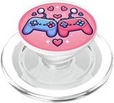 Gamer vidéo Saint Valentin Coeur Gaming Couple Kawaii Vidéo PopSockets PopGrip pour MagSafe