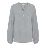 Marta du Chateau Ronja V-ringad Blus Dam Grey Silver