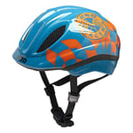 KED Meggy Trend Casque de vélo Enfants, Racer Bleu pétrole Orange, XS (44-49cm)