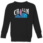 Disney Lilo And Stitch Chillin Kids' Sweatshirt - Black - 3-4 ans