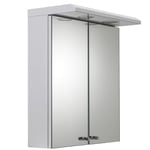 Croydex Shire 2 Door Mirror Cabinet with Light and Shaver Socket White WC26722