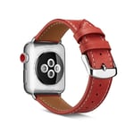 Apple Watch 41mm Series 9 Armband i äkta läder, röd