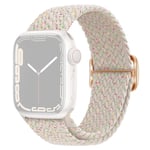 SKALO Punottu -ranneke Apple Watch Series 4-6 44mm - Valkoinen-Pisteitä