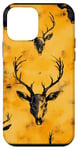 Coque pour iPhone 12 mini Aquarelle jaune ethnique cerf chasse camouflage