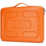 DOMISO 13,3 pouces Housse pour ordinateur portable avec poignée Etui de protection EVA étanche antichoc pour ordinateurs portables 13-13.3 inch Notebooks/13 MacBook Air/Dell 13 XPS 13,Orange