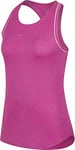 Nike Women Court Dri-FIT Tennis Tank - Active Fuchsia/White/Active Fuchsia, Small