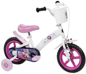 Toimsa Disney Minnie Kids Bike, Learn to Ride Bicycle, with Training Wheel Stabilisers and Accessories for children/youth age 3+ Years, Pink and White