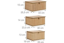 Helloshop26 Etagère / Rangement Set de 3 paniers corbeille rangement décoration en bambou nature helloshop26 13_0002491_3