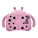 Kid Ladybug Case för Samsung Galaxy Tab A7 Lite 8.7 T220 T225 2021, Kickstand Heavy Duty Shockproof Cover, hållbart Pink