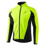 LAMEDA Veste Homme Hiver Chaud Blouson Homme Impermeable Manteau Homme Hiver Coupe-vent pour Randonné, Travail, Cyclisme, Velo, VTT, Running, Excercice, Alpinisme Vert-L