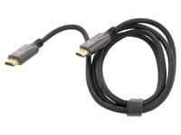 Cable HDCP 2.2 HDMI 2.1 male des deux cotes 1.5m noir