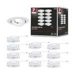 Paulmann 99995 Spots encastrés LED 3-Step-Dim Pack de 10 orientable 82 mm 70° 10x4,8W 10x450lm 230 V 3000 K Blanc dépoli, 48 W, Set of 10