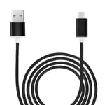 Câble Type C Pour Oneplus 8t Câble Usb Tressé Nylon 1,3 Mètre Câble Charge/Synchro Rapide-Transfert De Données Type C - Noir