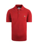 Lacoste Classic Fit Mens Red Polo Shirt Cotton - Size X-Small