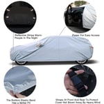 Bâche Voiture Étanche Respirante, 6 Couches Housse de Protection Voiture Extérieur Contre Pluie Soleil Poussière avec Zip et Doublure en Coton pour