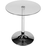 CLP - Table ronde en verre 70 cm de hauteur Verre clair