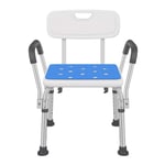 Shower Stool/Chair with Armrests and Back Bath Seat Bath Stool Shower Stool Durable for Elderly, Senior, Handicap Max 136 kg(300lbs)