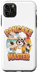 iPhone 11 Pro Max A Cheerful Raccoon Chef Flipping Pancakes In The Air Graphic Case