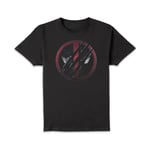 Deadpool & Wolverine Logo Unisex T-Shirt - Black - 4XL