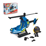 Action Heroes Police Mini Helicopter, Mini hélicoptère Police, avec Accessoires et 1 Personnage. pour Filles et Enfants à partir de 4 Ans, célèbre ACN08010