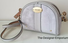 River Island Designer Light Grey Suede Circle Cross Body Bag Gift