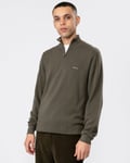 Gant Mens Cotton Pique Half Zip Jumper - Green - Size 2XL