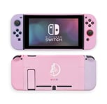 BelugaDesign Moon Switch Case | Hard Snap-On Shell Compatible with Nintendo Switch | Cute Kawaii Anime Japanese Pastel Pink Magic Girl (Switch Standard, Pink Purple)
