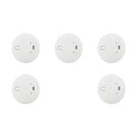 5 x Aico Ei146E Smoke Alarms Mains/Battery Optical /Photoelectric