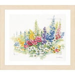 Vervaco Point De Croix Compté Kit Tableau Complet Set EXPLOSION DE FLEURS De Broderie Loisir Créatif Maison Decoration Cadeau DIY ca. 45 x 40 cm Counted Cross Stitch Embroidery