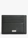 BOSS Crosstown Grained Italian Leather Eight Card Wallet, Black