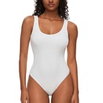 SLIMBELLE Body Femme Élégant Sans Manche Col Rond Body String Femme Bodysuit Debardeur Chic Justaucorps