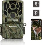 4K 48 MP Photopiège WiFi Bluetooth avec App, 850 nm Photopiège Infrarouge Invisible étanche IP66, appareils Photo à déclencher pour la Surveillance de la Faune Selvatica