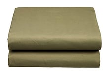 Luxe Drap Plat élégant Confort sans pli 1500 Fils en Coton égyptien de qualité en Drap, Double/Twin Taille XL, Sage