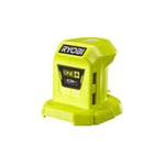 RYOBI - Chargeur USB 18V ONE+ - 2 ports USB pour charger à partir d'une batterie ONE+TM - R18USB-0