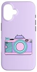 Coque pour iPhone 16 Appareil photo aux couleurs pastel de la licorne Photographe