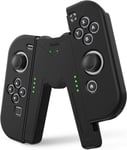 Chargeur JINGDU,Compatible avec Joy Con pour Switch et OLED Model, Chargeur Jonstick Manette de Jeu Confortable avec Indicateurs de