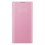 Official LED Case for Samsung Galaxy Note 10 Card-holder Smart LED Cover Pink