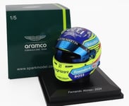 Modèle Casque Échelle 1:5 Spark Fernando Alonso Aston Martin F1 2024 Modélisme