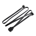 SilverStone SST-CPL01 - Cbles Y RGB 4X Extensibles (connecteur mle/Femelle Silverstone Custom RGB 4 Broches + connecteur Femelle RGB 4pin Standard), Comprend 4X 4pin