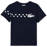 T-shirt enfant Lacoste  T-SHIRT  ENFANT EN COTON IMPRIMÉ CROCODILE BLEU