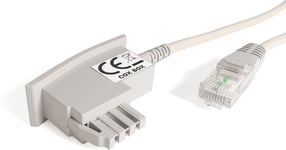 Câble DSL Fritzbox,Speedport,Easybox-Câble TAE RJ45 blanc-Câble de routeur ADSL WVDSL avec signature galvanisée pour une protection efficace contre les interférences