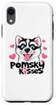 Coque pour iPhone XR Funny Pomsky Lover Kisses Puppy Dog Mom Pomskies