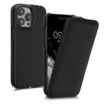 Leather Flip Case for Apple iPhone 15 Pro cover in Black Protective case 