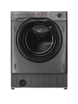 Haier Series 4 Hwdq90B416Fwbruk 9Kg / 5Kg Integrated Washer Dryer, D Rated, 1600 Spin - Graphite - Washer Dryer With Installation