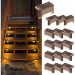 Start - Lot de 16 lampes solaires d'extérieur pour escalier - Étanche - Éclairage led pour escalier extérieur, marches, clôture, cour, terrasse,